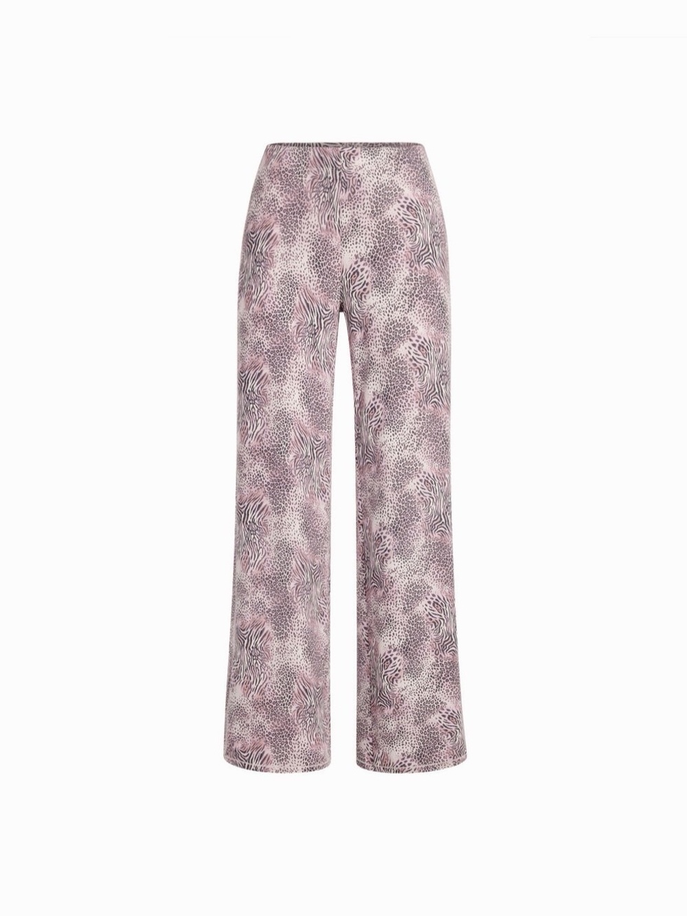 SKIMS Pink Animal-Print Wide-Leg Pants